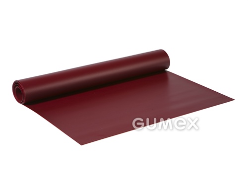 Technická fólie pro galanterní výrobky 842, tloušťka 0,3mm, šíře 1400mm, 49°ShD, desén D62, PVC, +5°C/+40°C, vínově červená (5851)